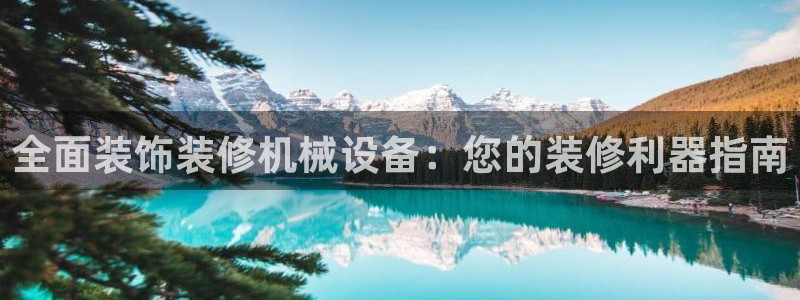 杏盛主管：全面装饰装修机械设备：您的装修利器指南