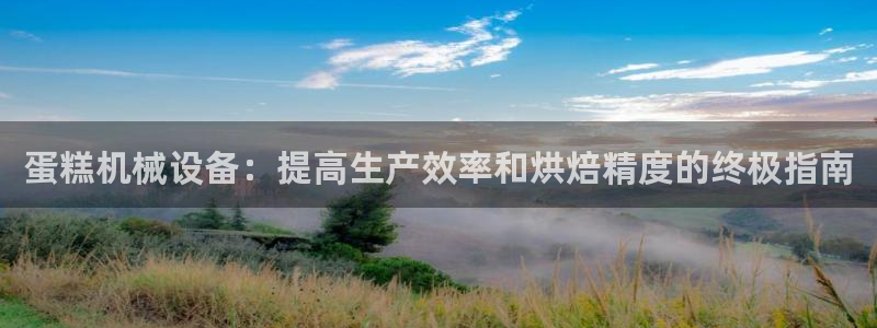 杏盛平台代理注册：蛋糕机械设备：提高生产效率和烘焙精度的终极指南