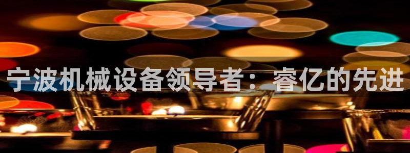 杏盛平台官网注册登录：宁波机械设备领导者：睿亿的先进