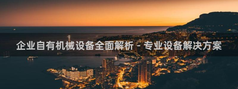 杏盛平台主管：企业自有机械设备全面解析 - 专业设备解决方案