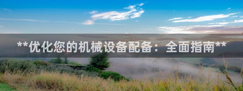 杏盛东24 35 53：**优化您的机械设备配备：全面指南**