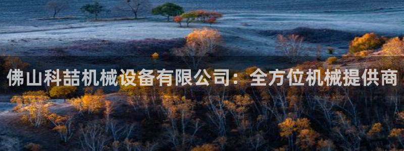 杏盛娱乐代理：佛山科喆机械设备有限公司：全方位机械提供商