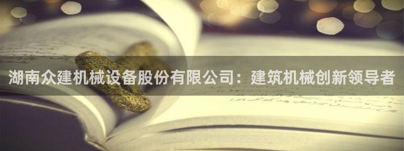 杏盛注册登录：湖南众建机械设备股份有限公司：建筑机械创新领导者
