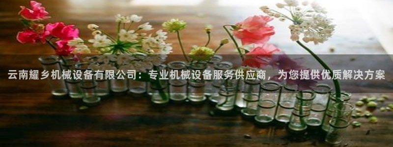 杏盛平台登录：云南耀乡机械设备有限公司：专业机械设备服务供应商，为您提供优质解决