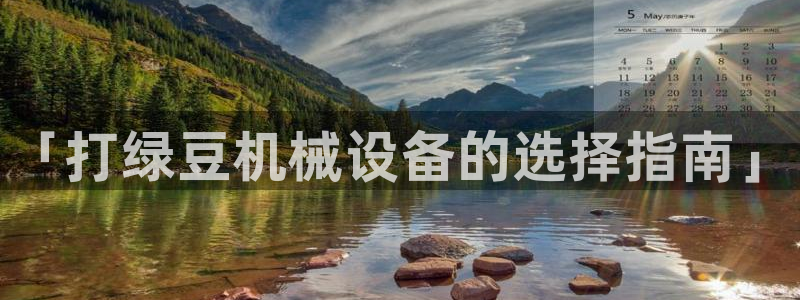 杏盛官网：「打绿豆机械设备的选择指南」