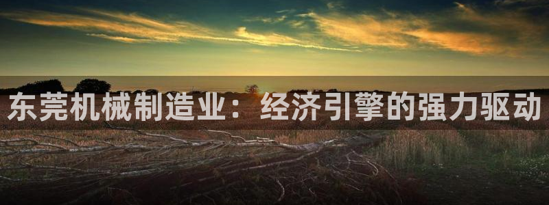 杏盛平台：东莞机械制造业：经济引擎的强力