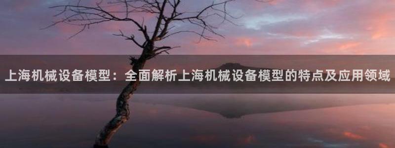 杏盛平台注册：上海机械设备模型：全面解析上海机械设备模型的特点及应用领域