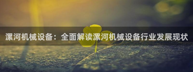 杏盛主管：漯河机械设备：全面解读漯河机械设备行业发展现状
