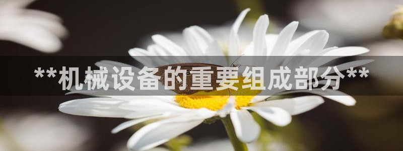 杏盛平台代理注册：**机械设备的重要组成部分**