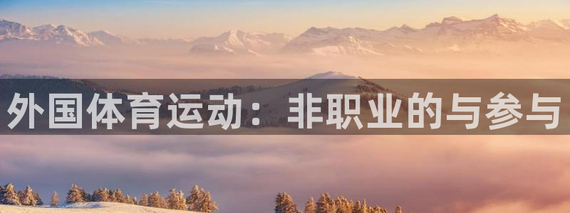 风速体育下载：外国体育运动：非职业的与参与