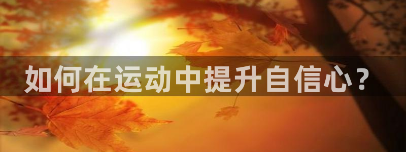 风速体育app：如何在运动中提升自信心？